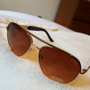 New GUESS GF0287 32F Gold/Brown Womens Sunglasses